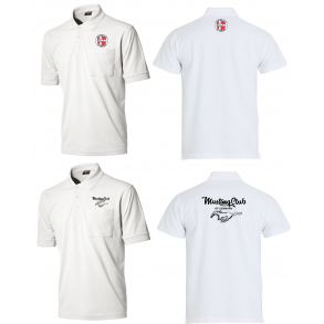 ID Polo-shirt 0520 Hvid - Mustang Club