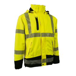 Lyngse Hi-Vis ndbar Regnjakke Stretch 4WS-5057