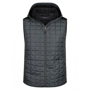 James & Nicholson Knitted Hybrid Vest Herre JN768