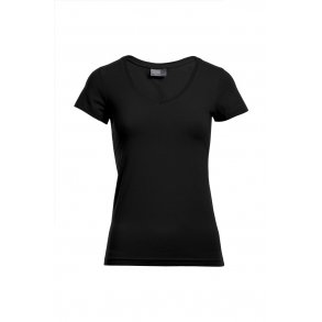 Promodoros V-neck T-shirt Dame E3086