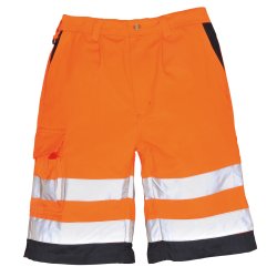 Portwest Hi-Vis Poly-Bomuld Shorts E043