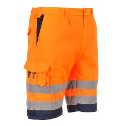 Portwest Hi-Vis Poly-Bomuld Shorts E043