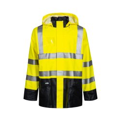 Lyngs�e Hi-Vis Regnjakke i Kraftig PU/PVC Kvalitet LR9015