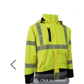 Lyngse Hi-Vis ndbar Regnjakke Stretch 5057-53