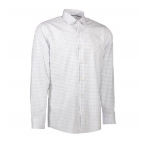 Seven Seas Fine Twill Check Skjorte Slim Fit Herre L/S S55