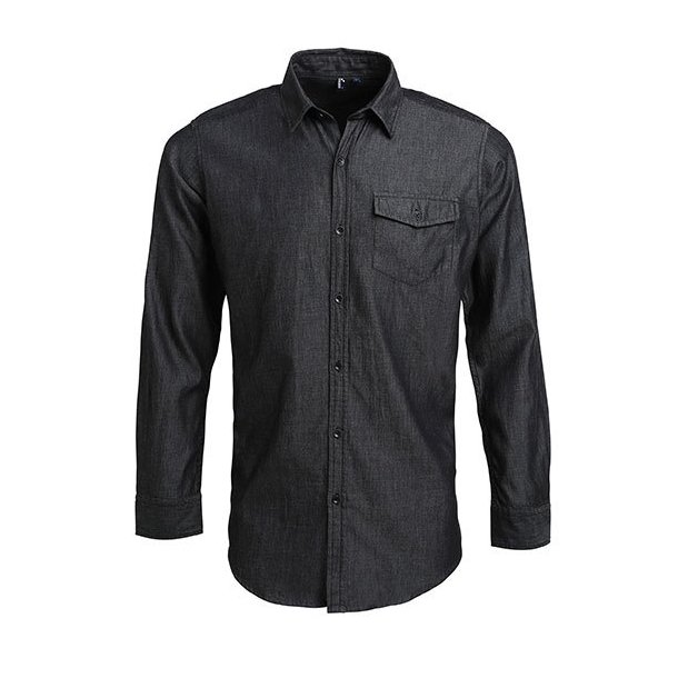 Premier Workwear Denim Skjorte Herre PW222
